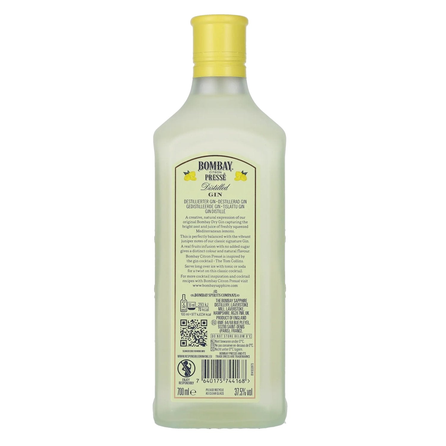 Bombay CITRON PRESSÉ Distilled Gin 37,5% Vol. 0,7l