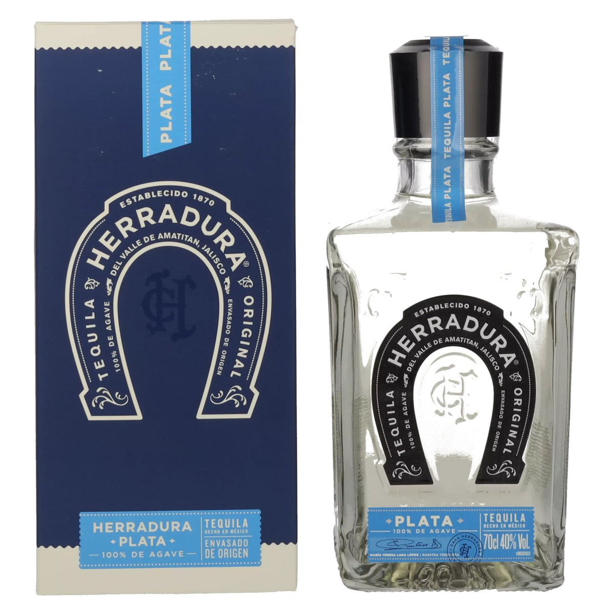 Herradura Tequila PLATA 100% Agave 40% ABV 0.7l in a gift box