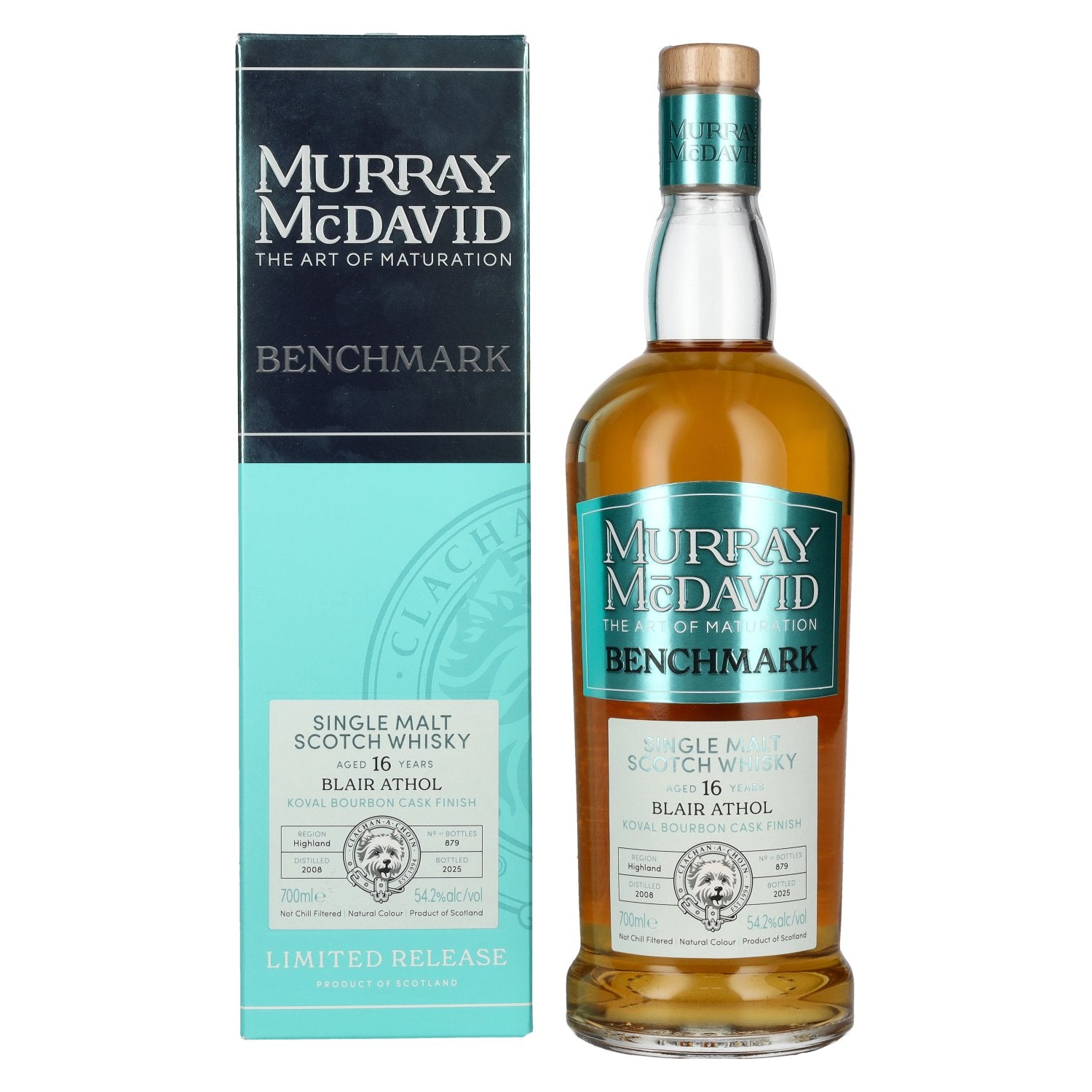 Murray McDavid BENCHMARK 16 Years Old BLAIR ATHOL Koval Bourbon Cask Finish 2008 54,2% Vol. 0,7l en boîte cadeau