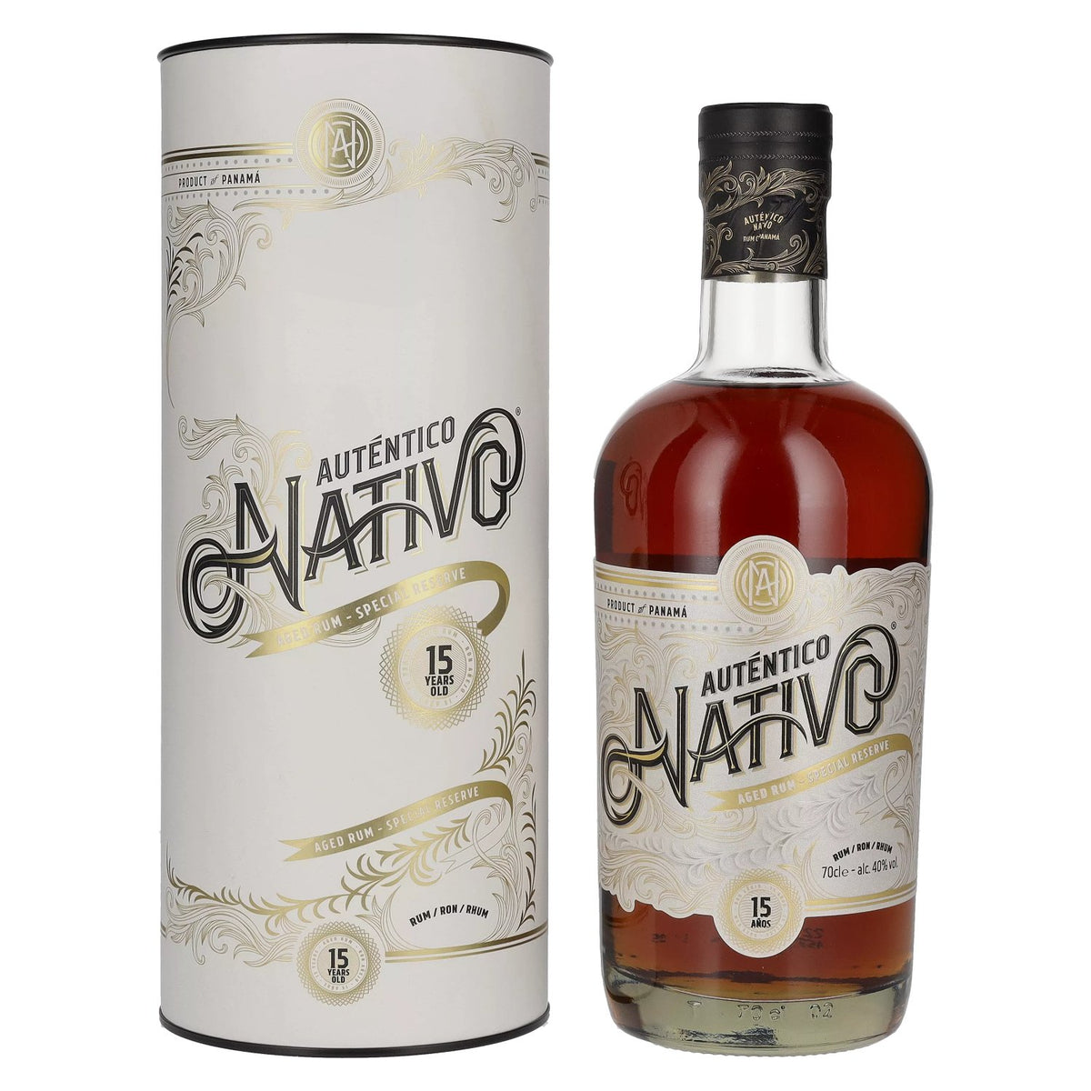 Auténtico Nativo Rum 15 Years Old Rum 40% Vol. 0,7l in gift box