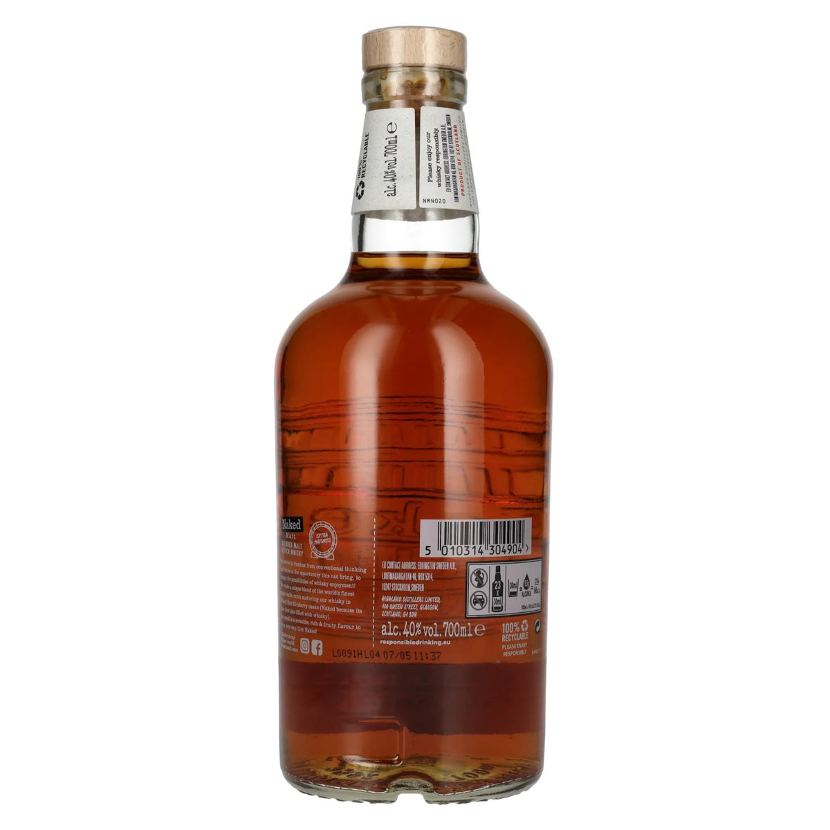 Naked Blended Malt Scotch Whisky 40% Vol. 0,7l