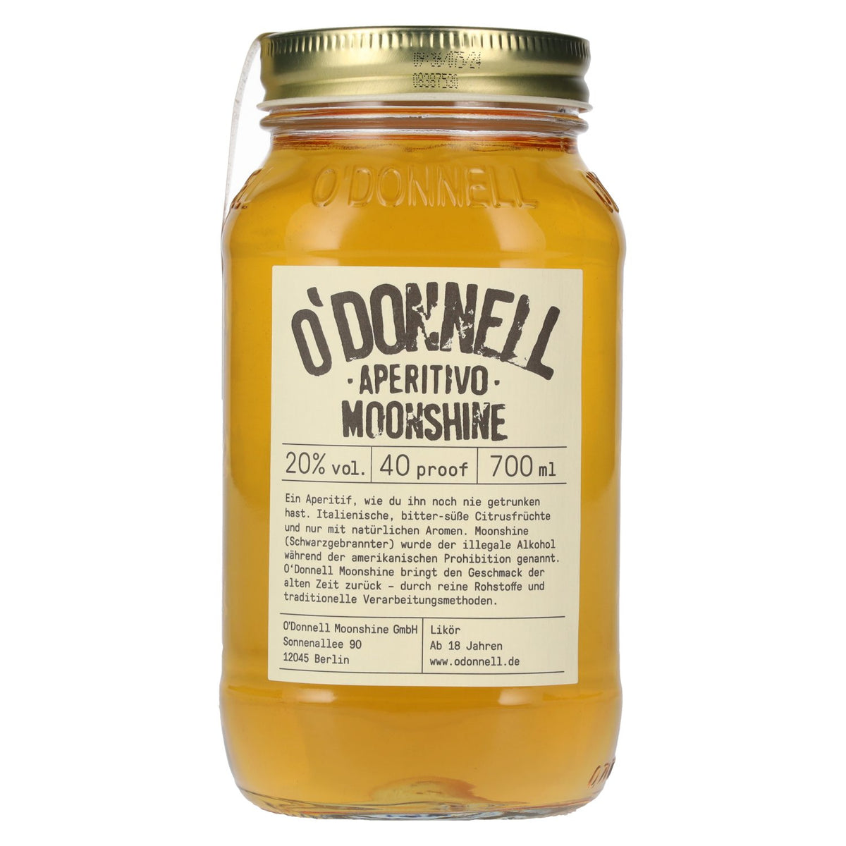 O'Donnell Moonshine APERITIVO Likör 20% Vol. 0,7l