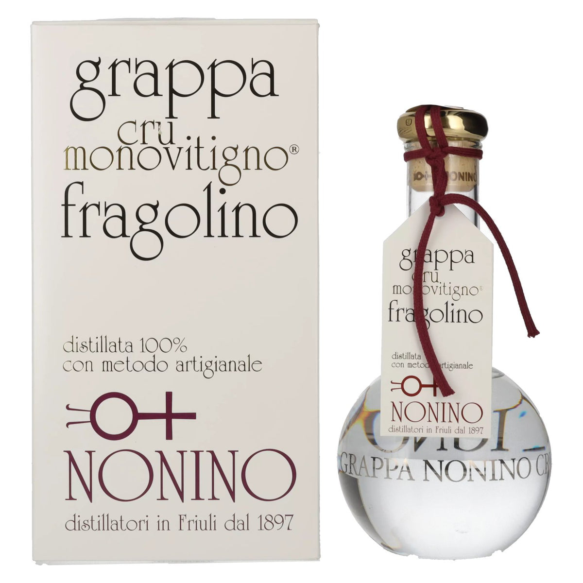 Nonino Grappa Cru Monovitigno Fragolino 45% Vol. 0,5l in gift box