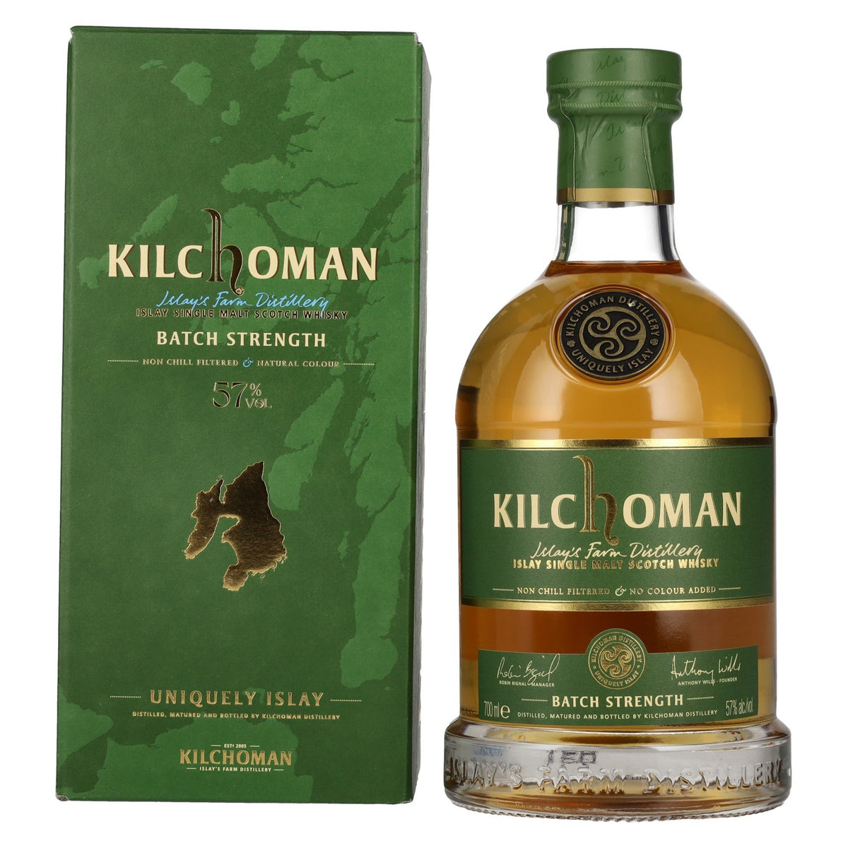 Kilchoman BATCH STRENGTH Islay Single Malt Scotch Whisky 57% vol. 0,7l en coffret cadeau