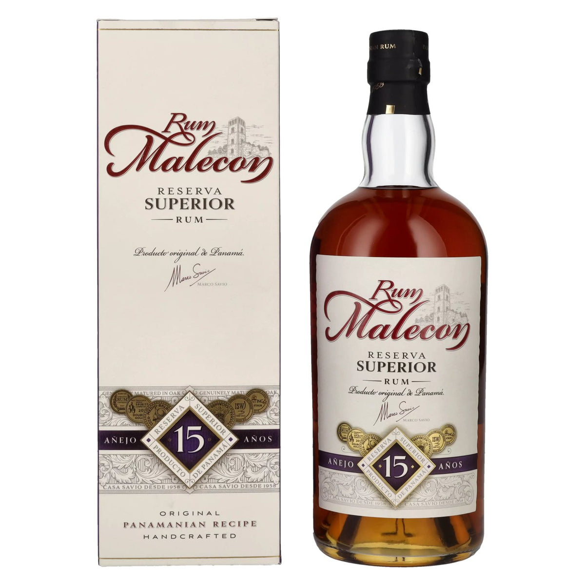 Rum Malecon Añejo 15 Años Reserva Superior 40% Vol. 0,7l in gift box