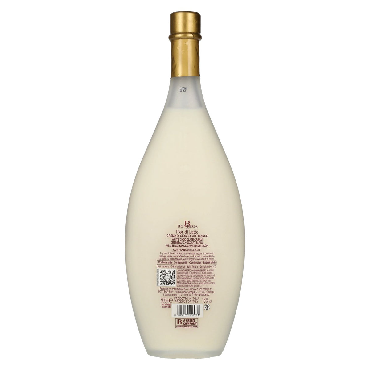 Bottega Fior di Latte Crema di CIOCCOLATO BIANCO Cream Liqueur 15% Vol. 0,5l