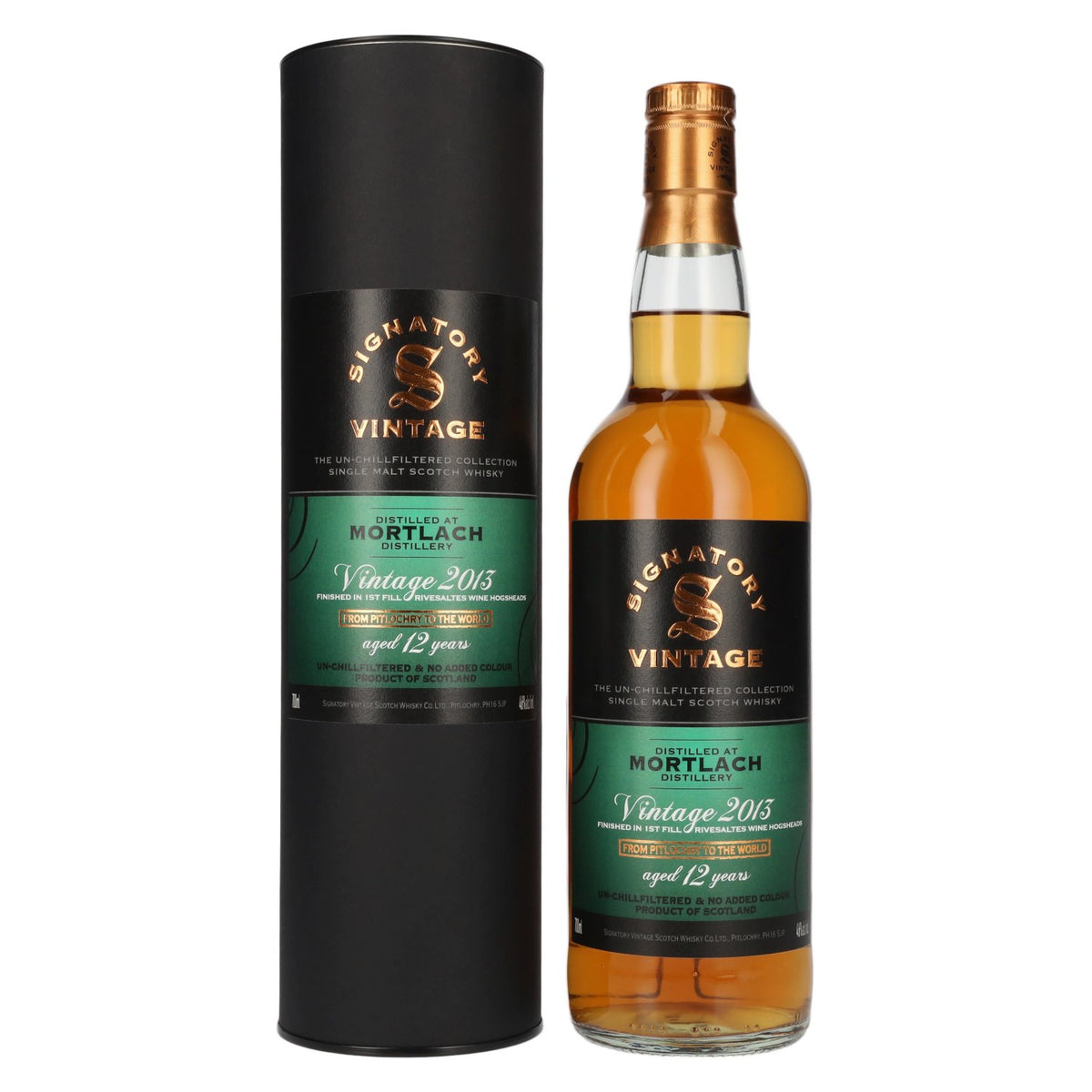 Signatory Vintage MORTLACH 12 Years Old The Un-Chillfiltered 2013 46% Vol. 0,7l in Geschenkbox