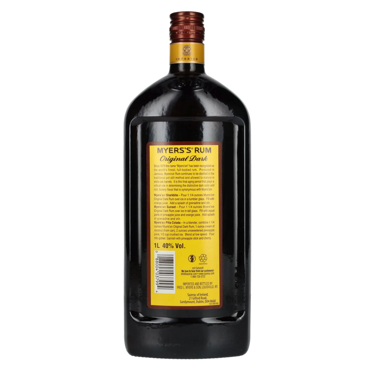 Myers's Rum Original Dark 40% Vol. 1l