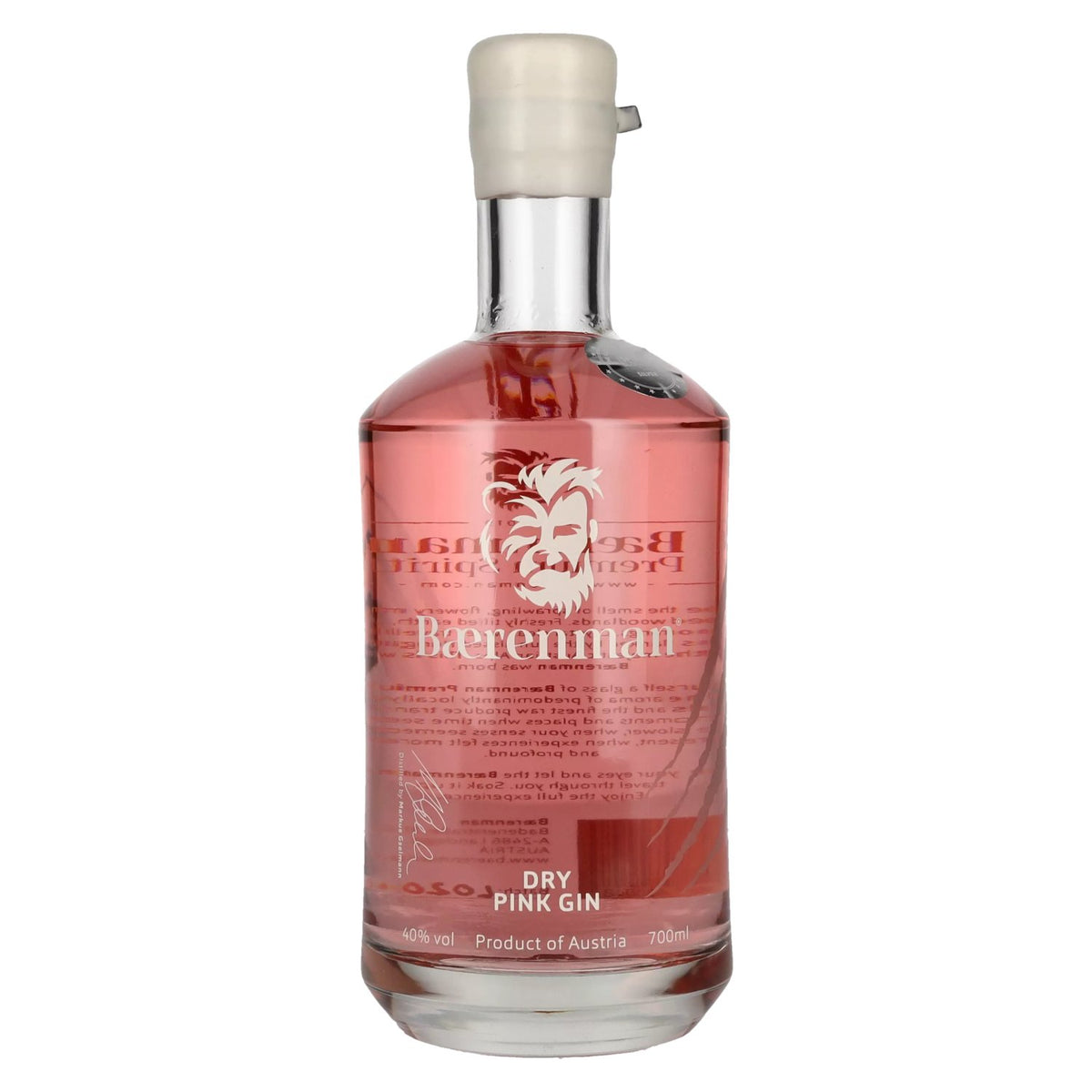 Baerenman Dry Pink Gin 40% ABV 0.7l