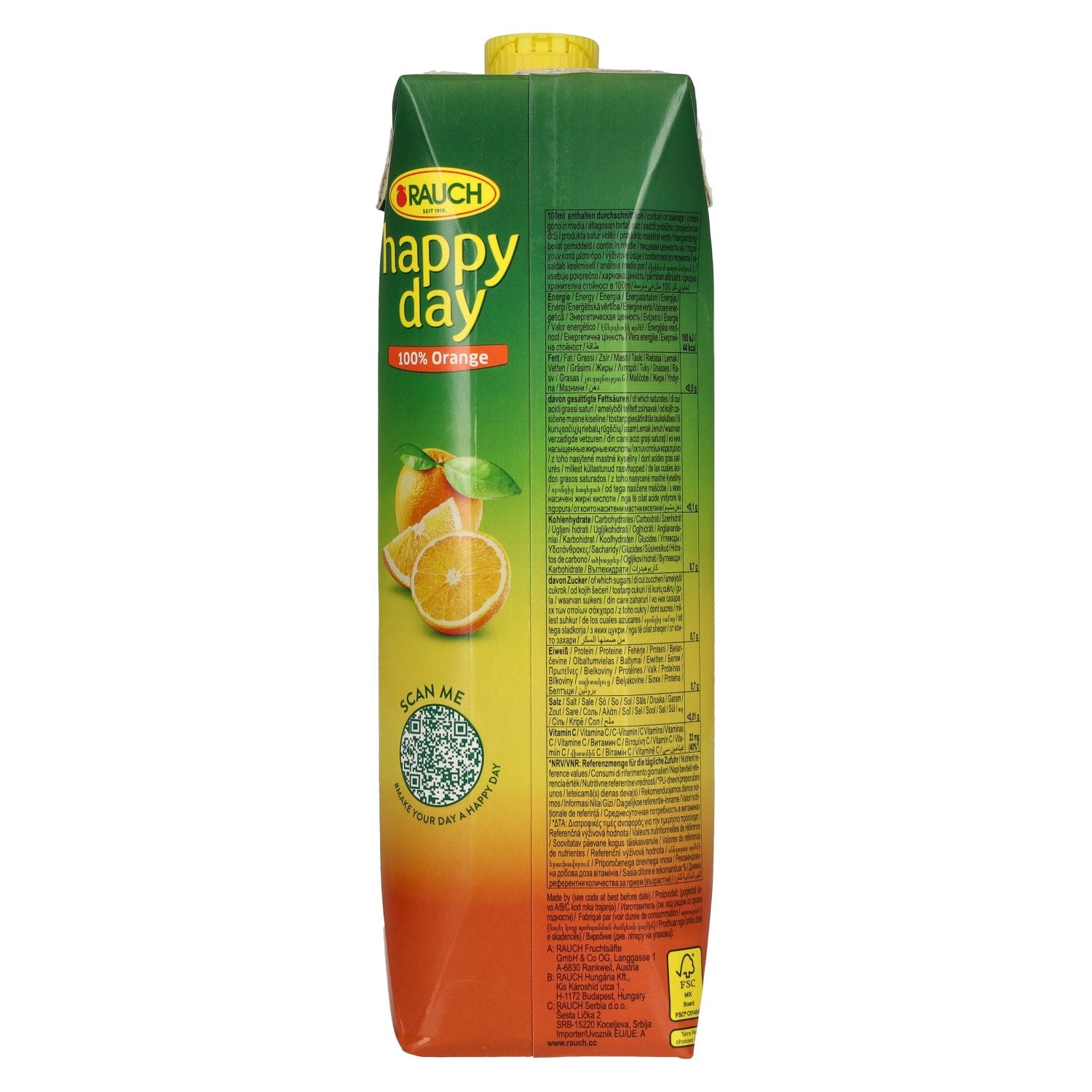 Happy Day 100% Orange Juice 1l