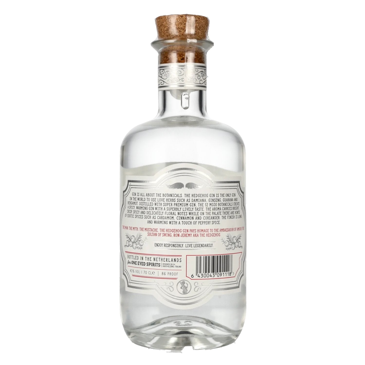Ron Jeremy Aka The Hedgehog Gin 43% Vol. 0,7l