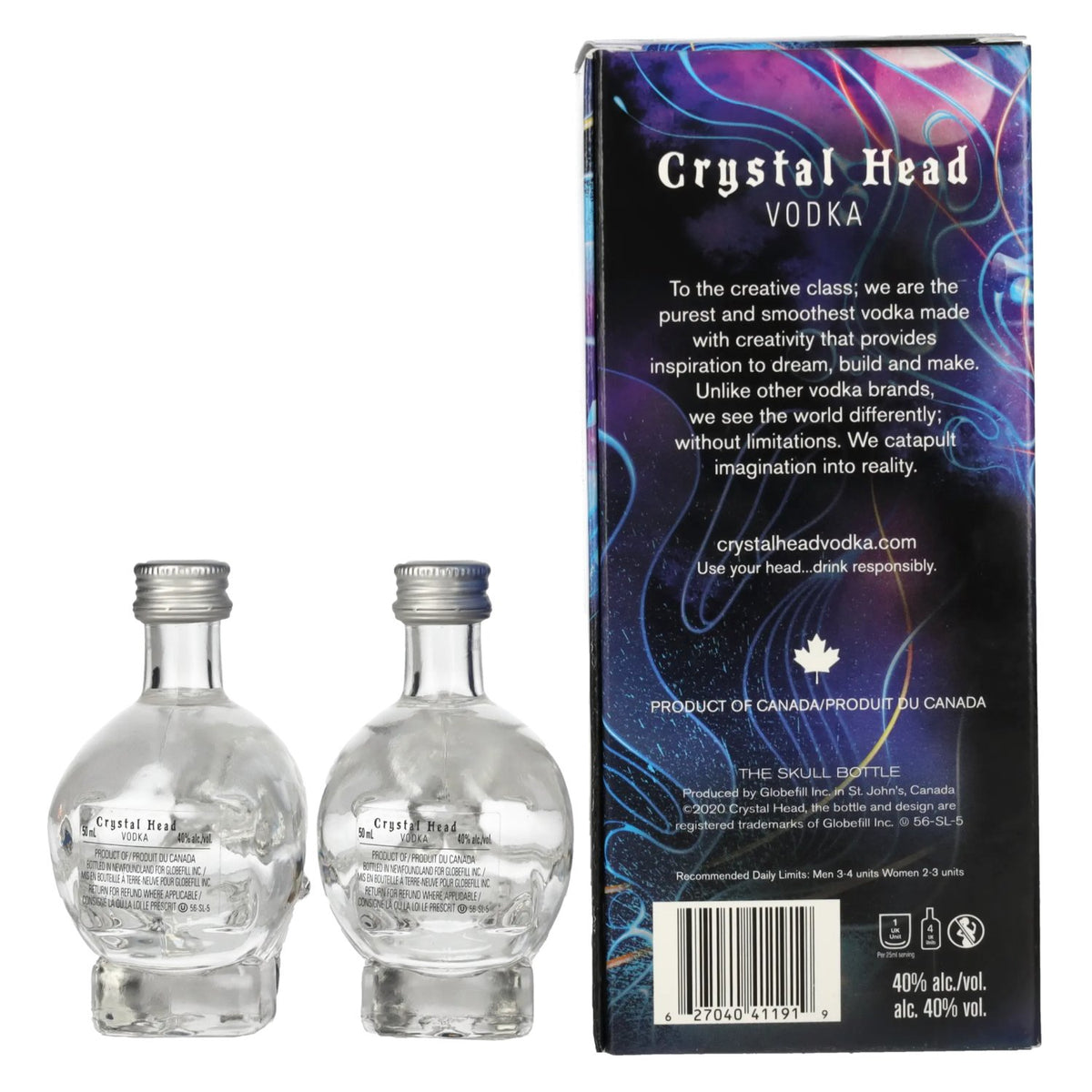 Crystal Head Vodka 40% Vol. 2x0,05l in gift box
