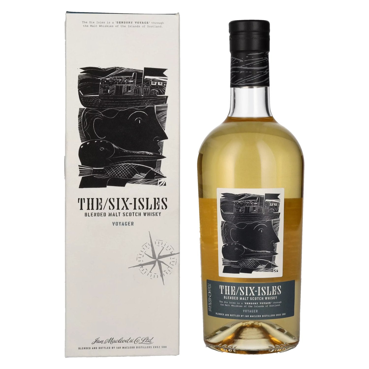 The Six Isles Blended Malt Scotch Whisky VOYAGER 46% Vol. 0,7l in gift box