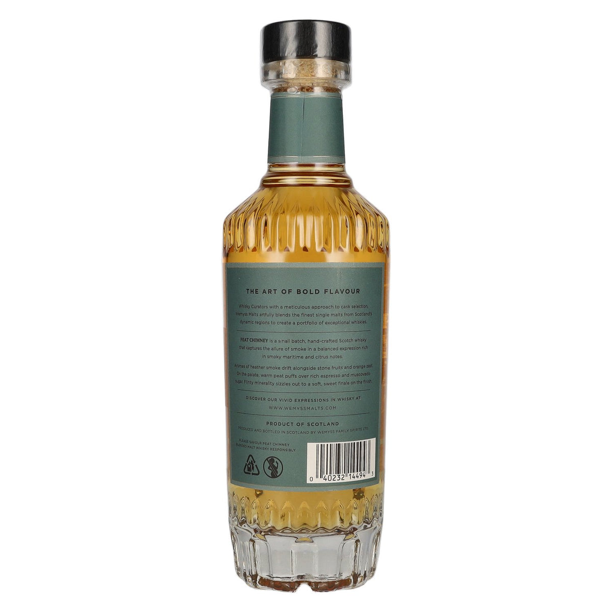 Wemyss Malts Peat Chimney, whisky écossais blended malt, 46 % vol., 0,7 l
