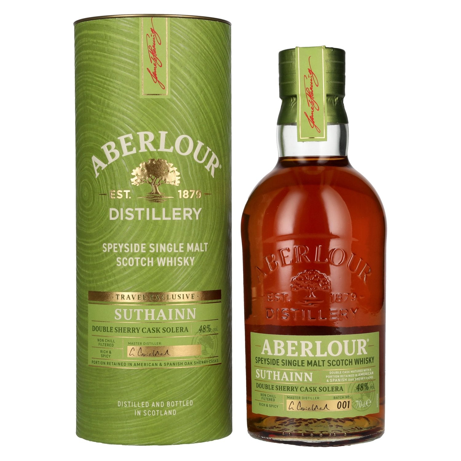 Aberlour SUTHAINN Double Sherry Cask Solera Travel Exclusive Speyside Single Malt Batch 001 48% Vol. 0,7l in Geschenkbox
