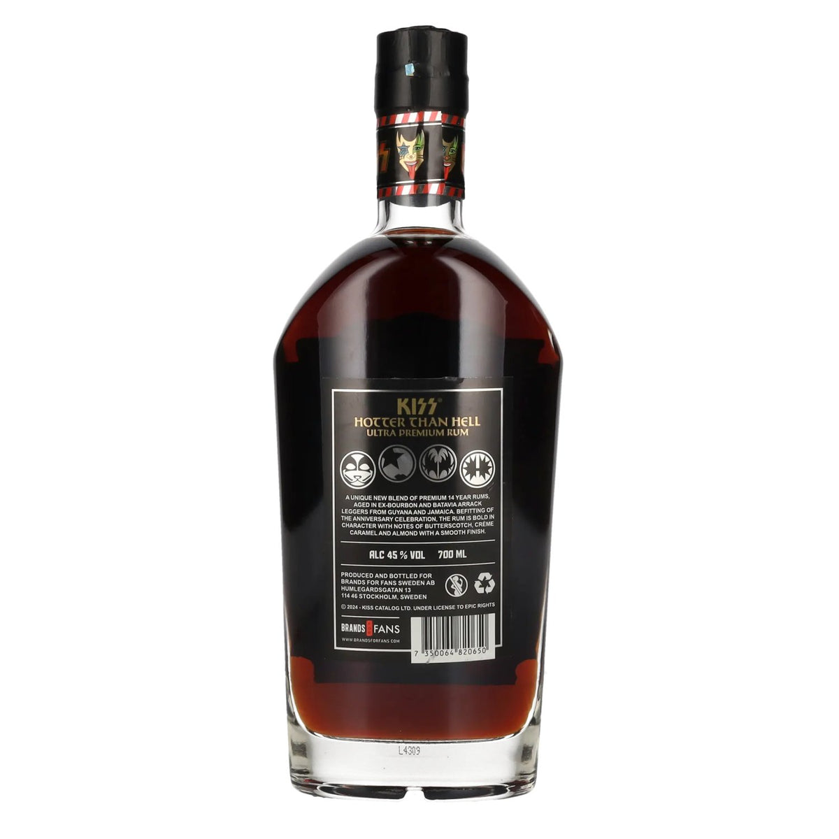 Kiss 14 Years Old Hotter than Hell Ultra Premium Rum 50th Anniversary Edition 45% Vol. 0,7l