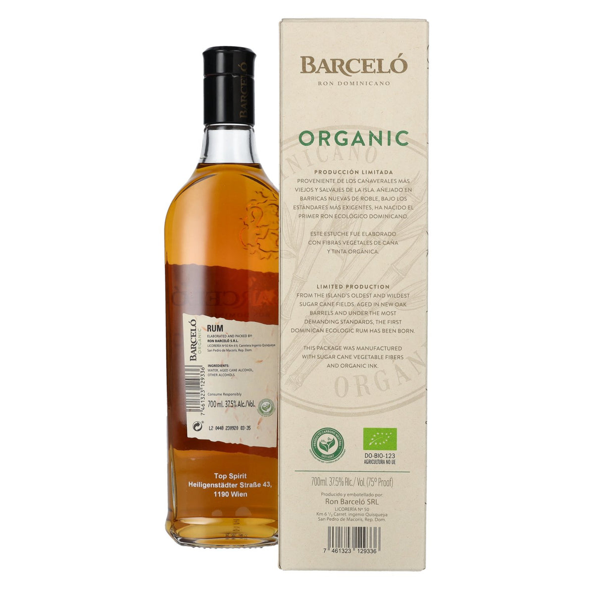 Barceló Organic Ron Dominicano Limited Production 37,5% Vol. 0,7l en boîte cadeau