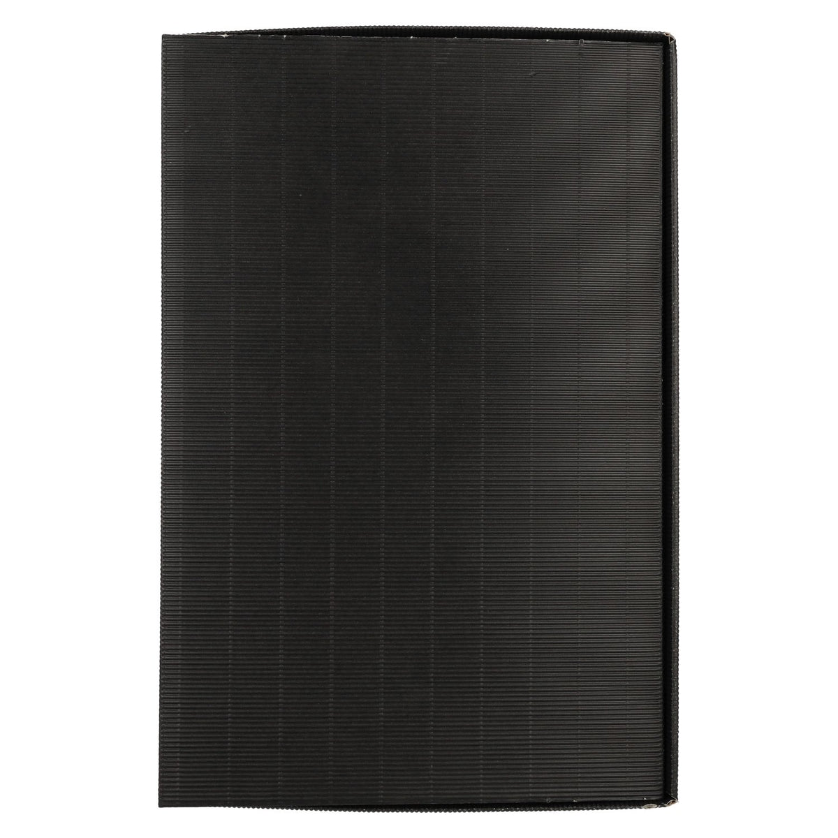 Boîte-cadeau NOIRE à cannelures apparentes, lot de 6, 38 cm