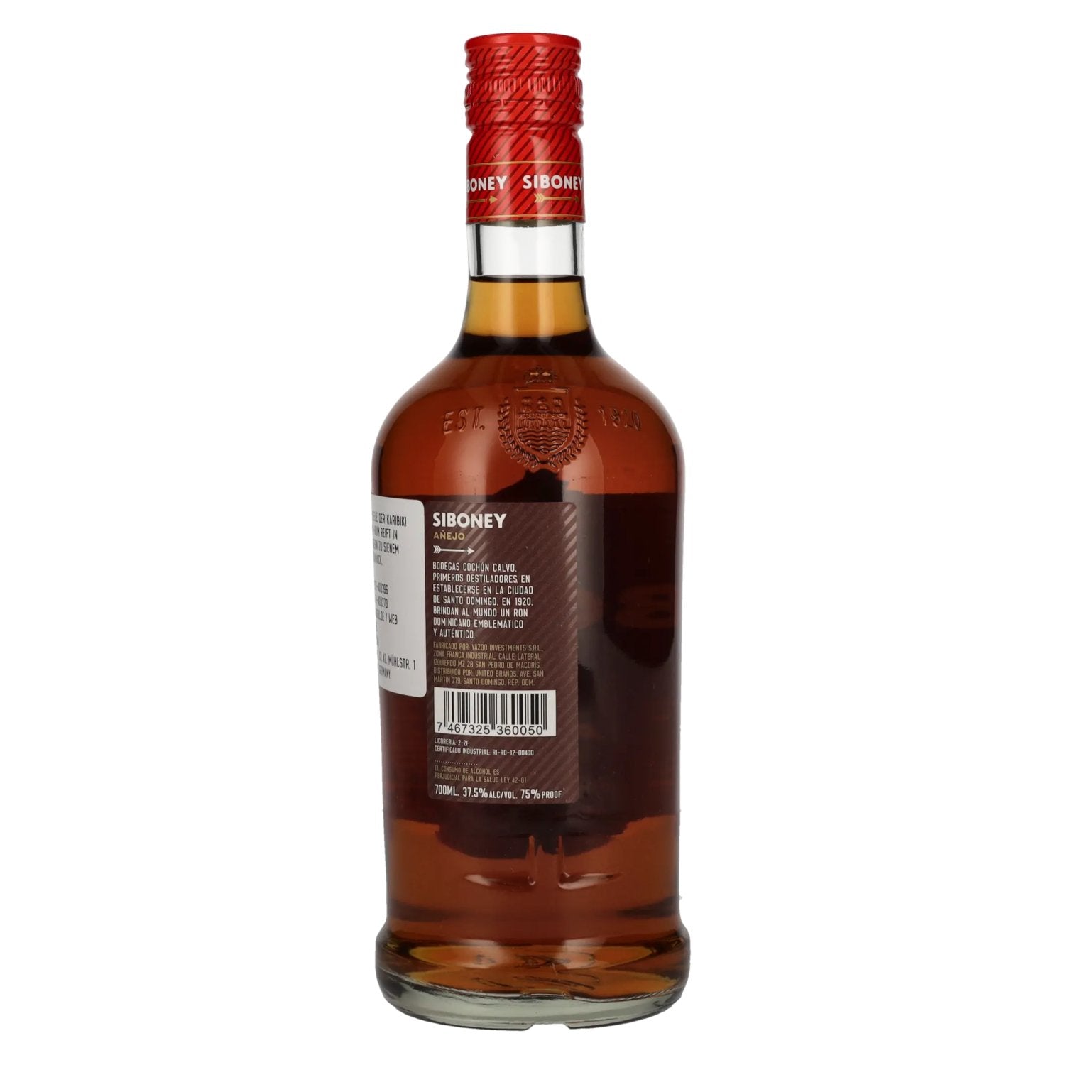 Ron Siboney AÑEJO Ron Dominicano 37,5% Vol. 0,7l