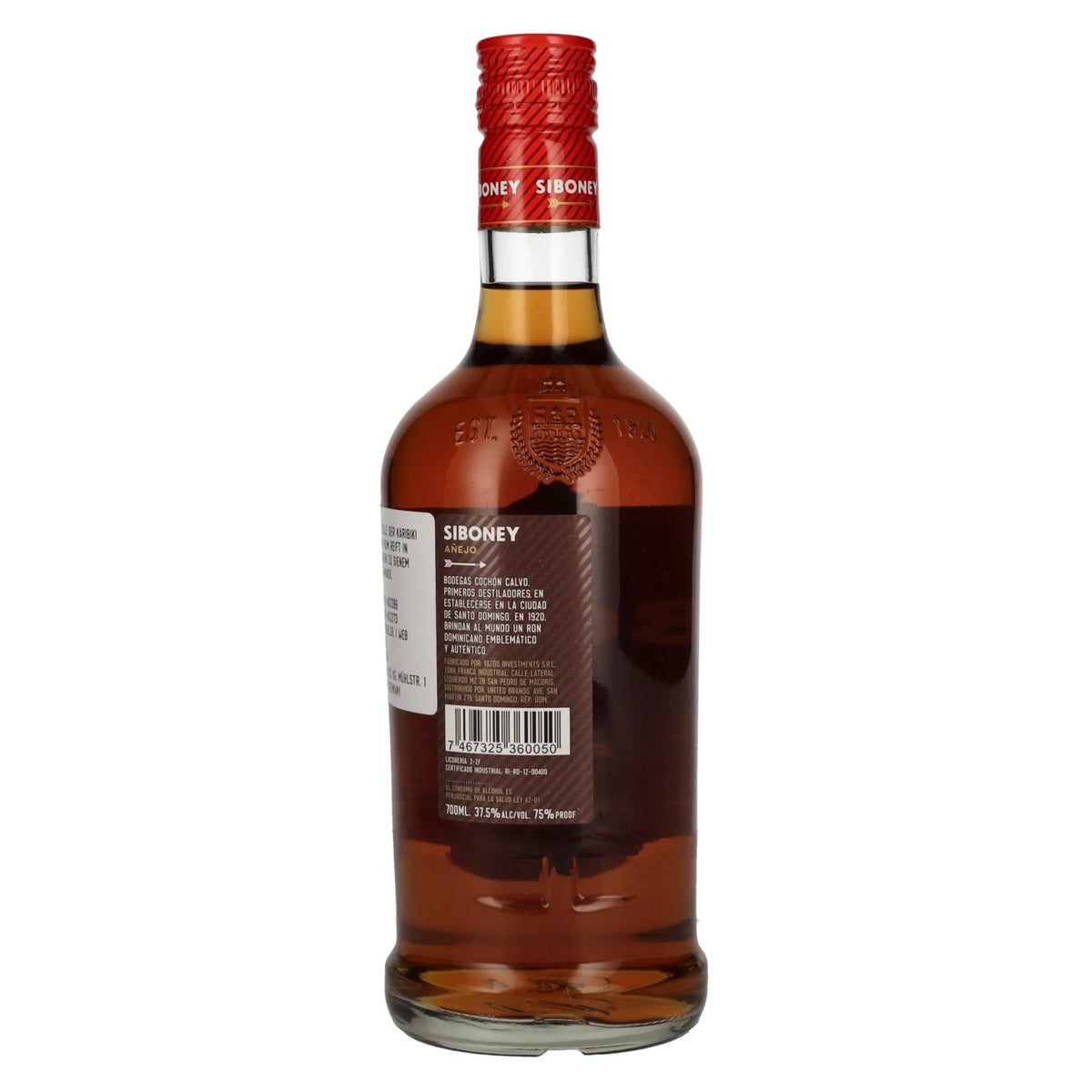 Ron Siboney AÑEJO Ron Dominicano 37,5% Vol. 0,7l