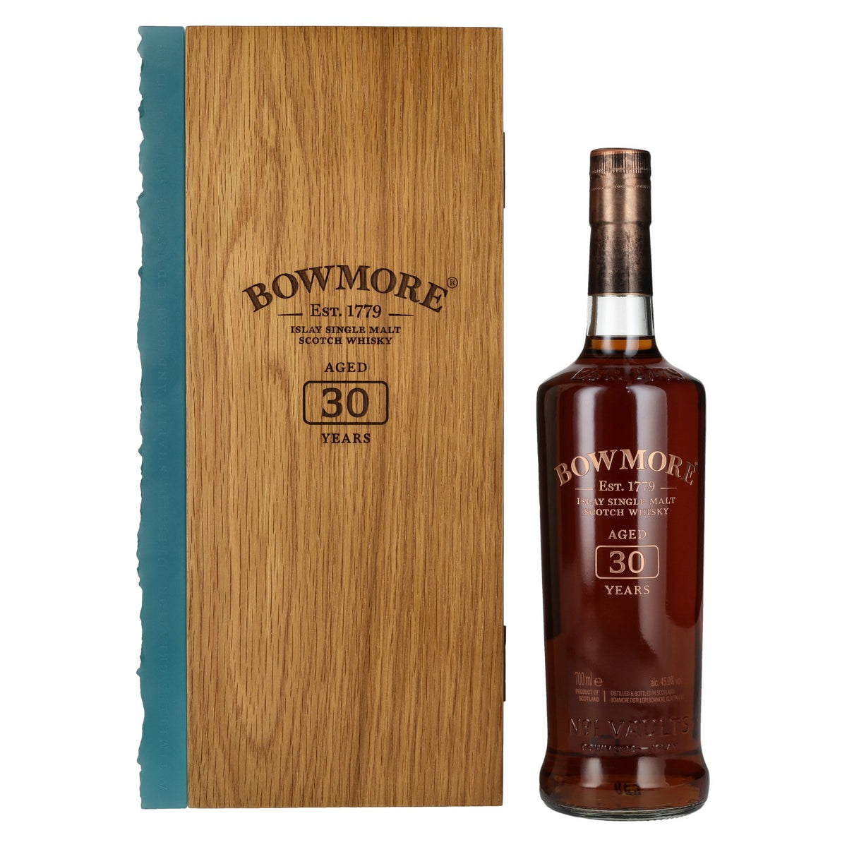 Bowmore 30 Years Old Islay Single Malt 45,9% Vol. 0,7l in wooden box