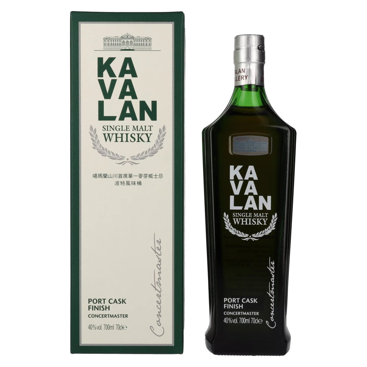 Kavalan CONCERTMASTER Port Cask Finish Single Malt Whisky 40% vol. 0,7l en boîte cadeau