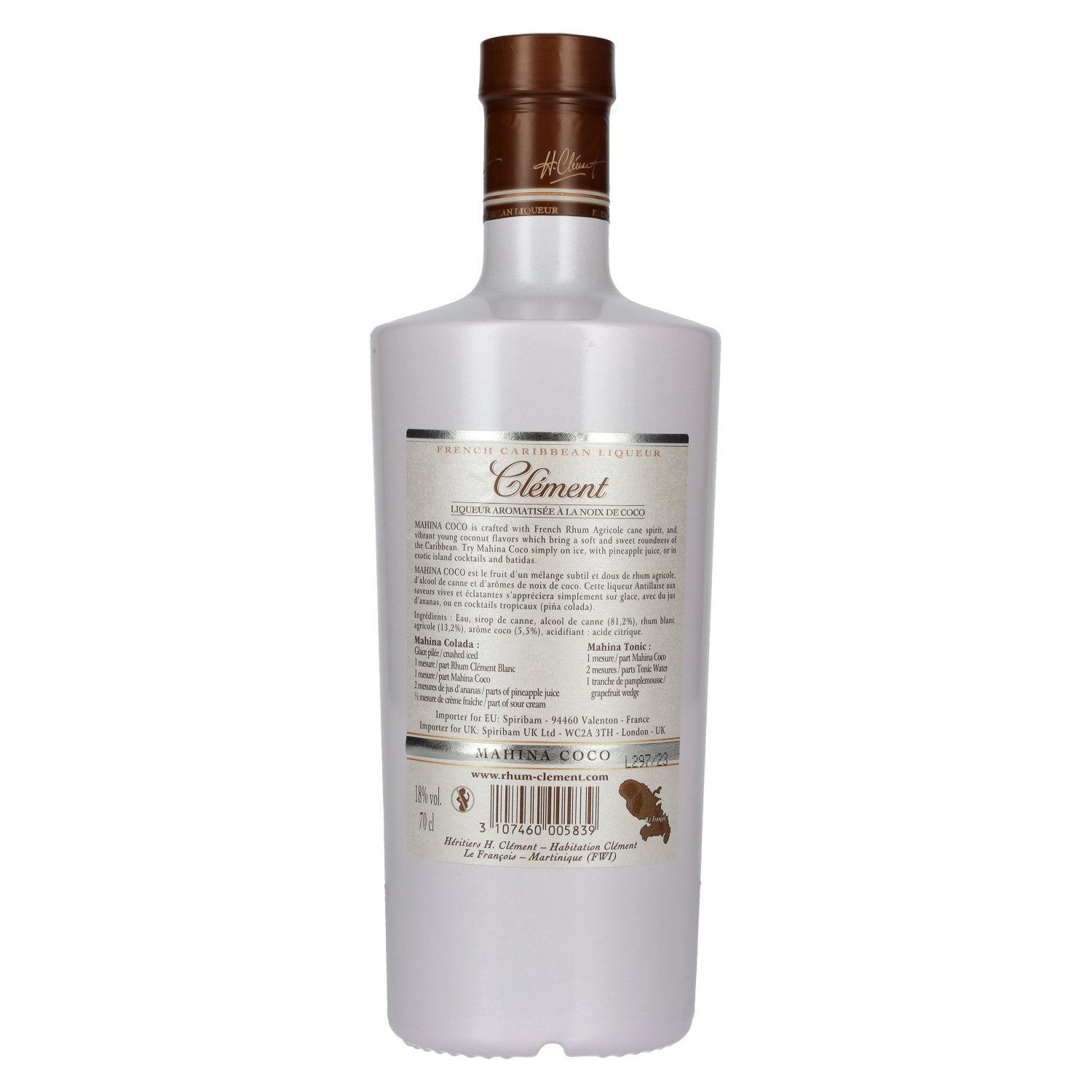 Clément MAHINA COCO Liqueur 18% Vol. 0,7l