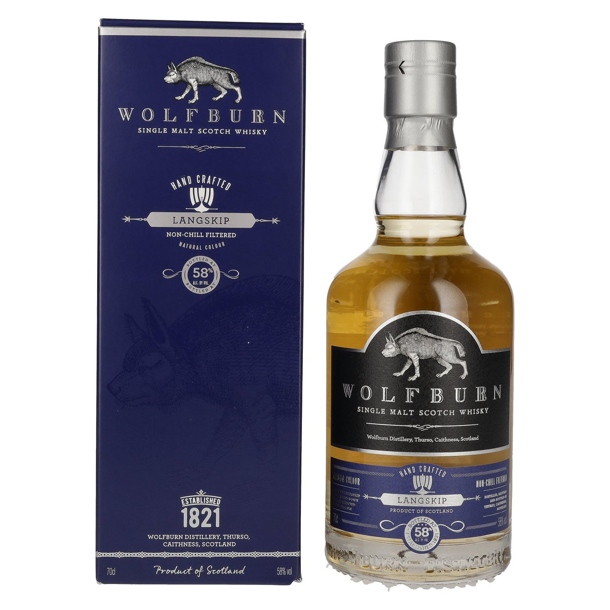 Wolfburn LANGSKIP Single Malt Scotch Whisky 58% vol. 0,7l en boîte cadeau
