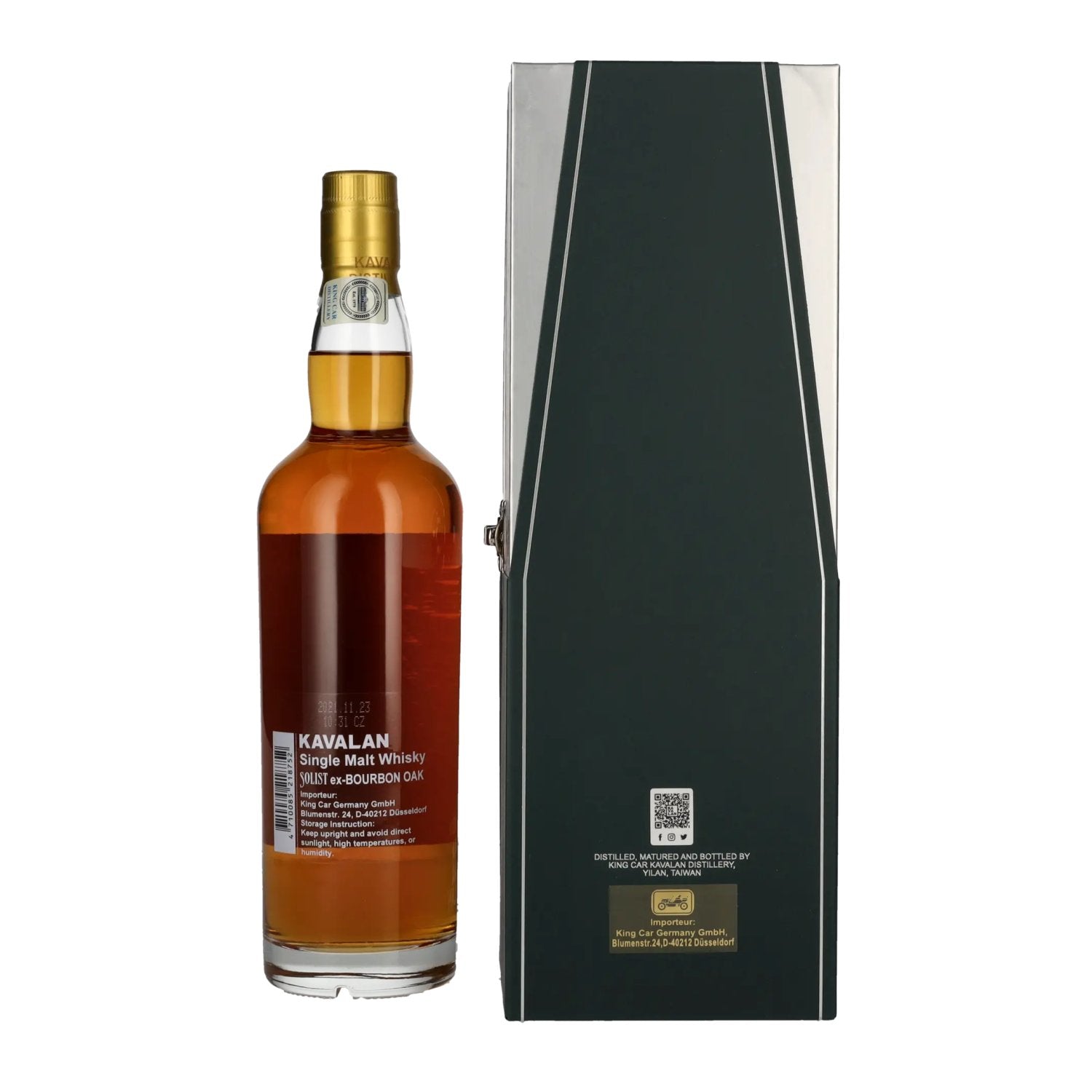 Kavalan EX-BOURBON OAK CASK Single Malt Whisky 46% Vol. 0,7l in gift box