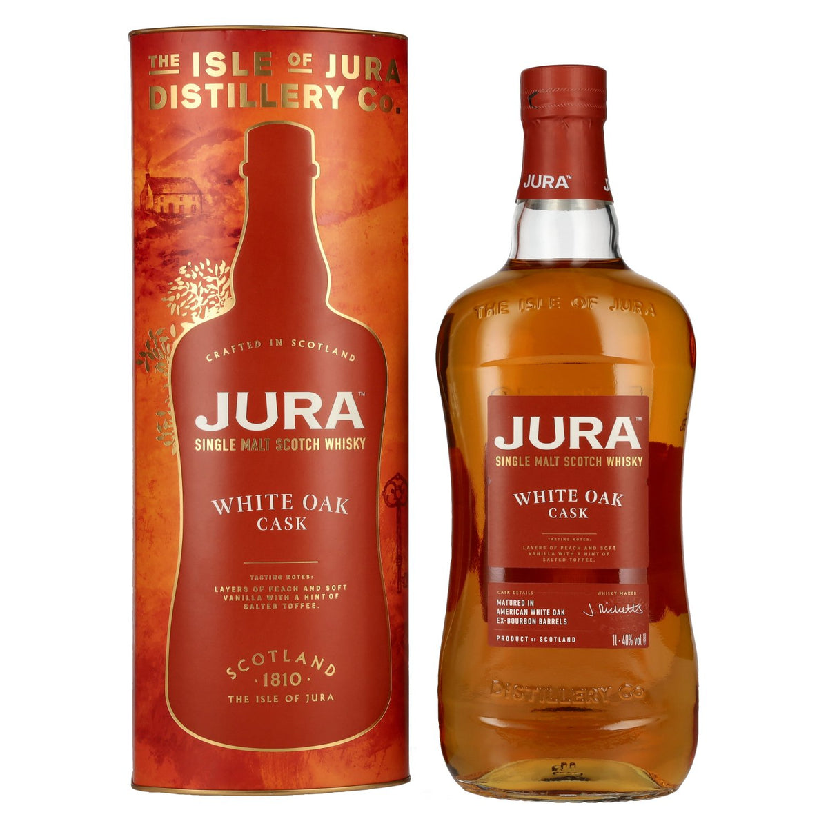Jura White Oak Cask Single Malt Scotch Whisky 40% Vol. 1l in Geschenkbox