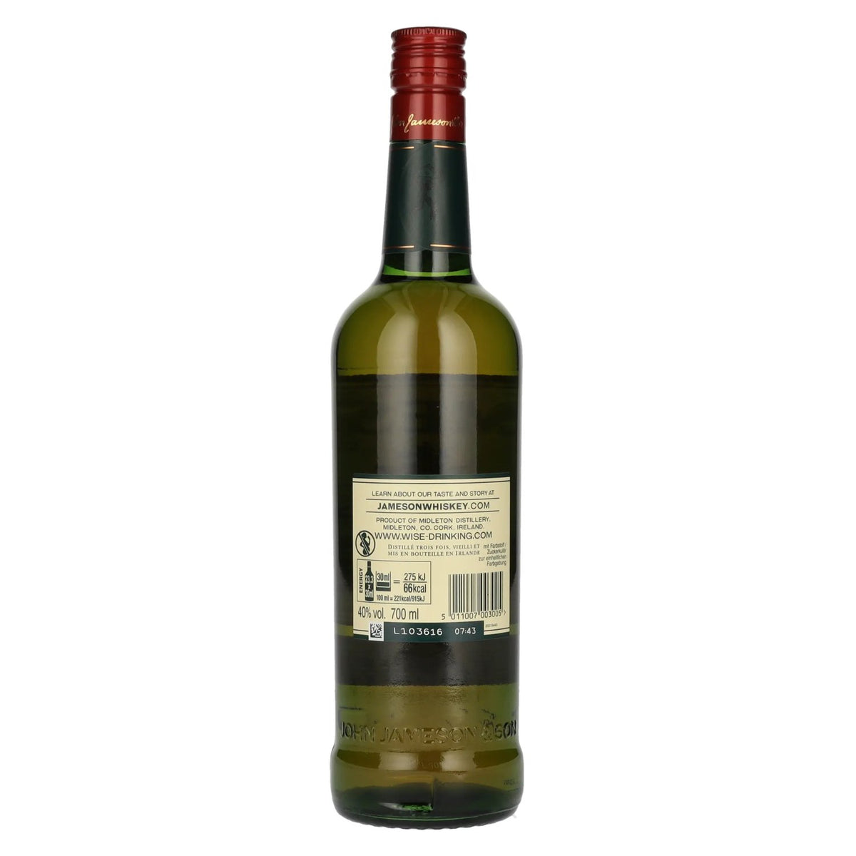 Jameson Whiskey irlandais triple distillé 40% vol. 0,7l