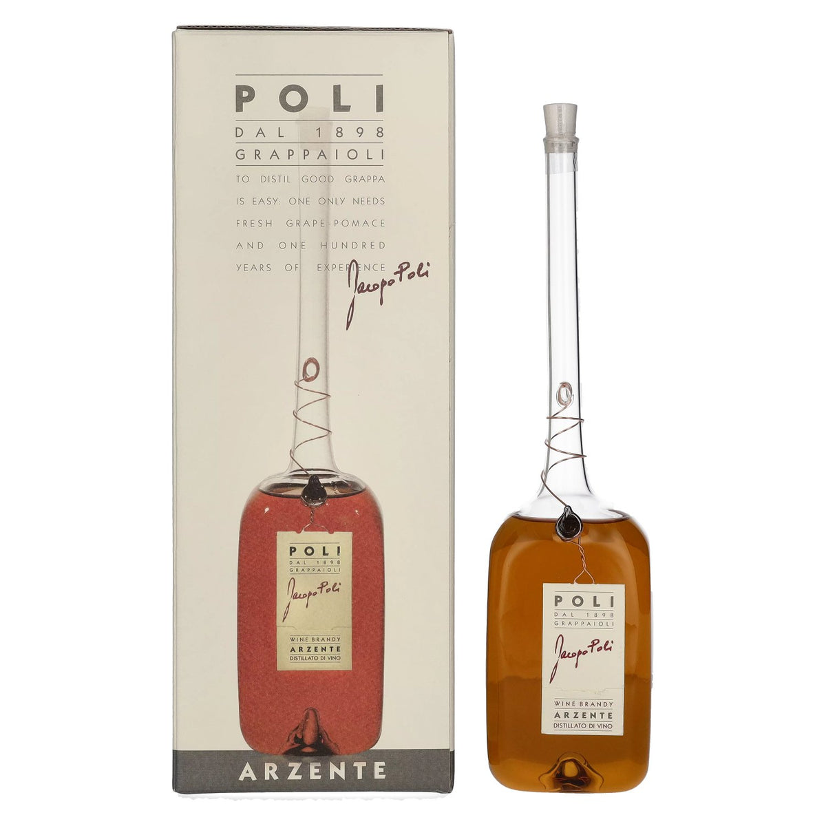 Poli Wine Brandy Arzente 40% Vol. 0,5l in gift box