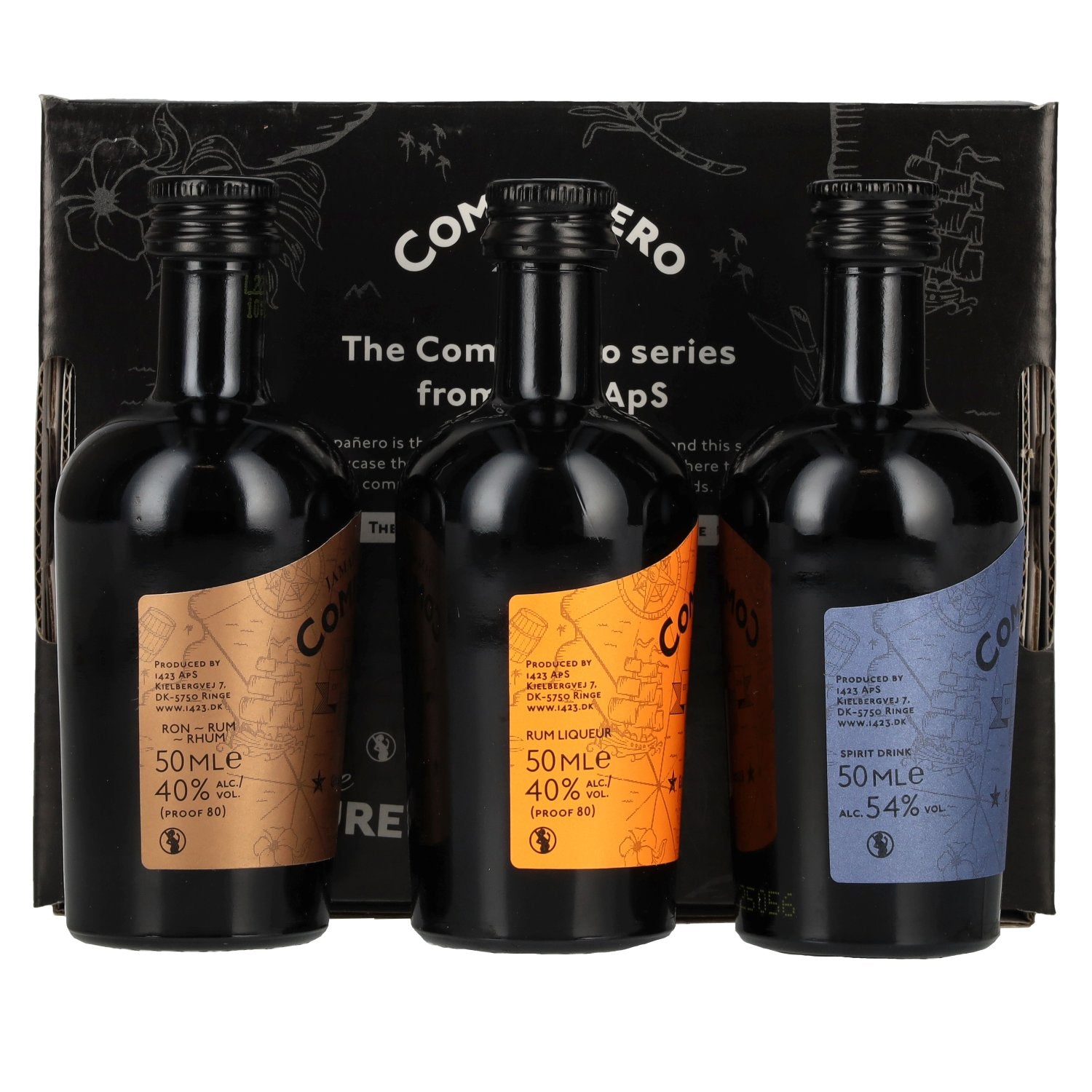 Compañero Giftbox 44,7% vol. 3x0,05l en boîte cadeau