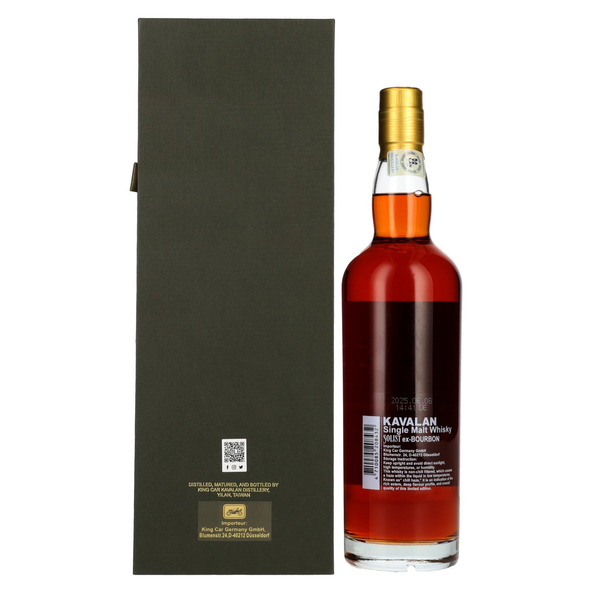 Kavalan SOLIST Single Malt Whisky ex-Bourbon Cask 55,6% Vol. 0,7l in gift box