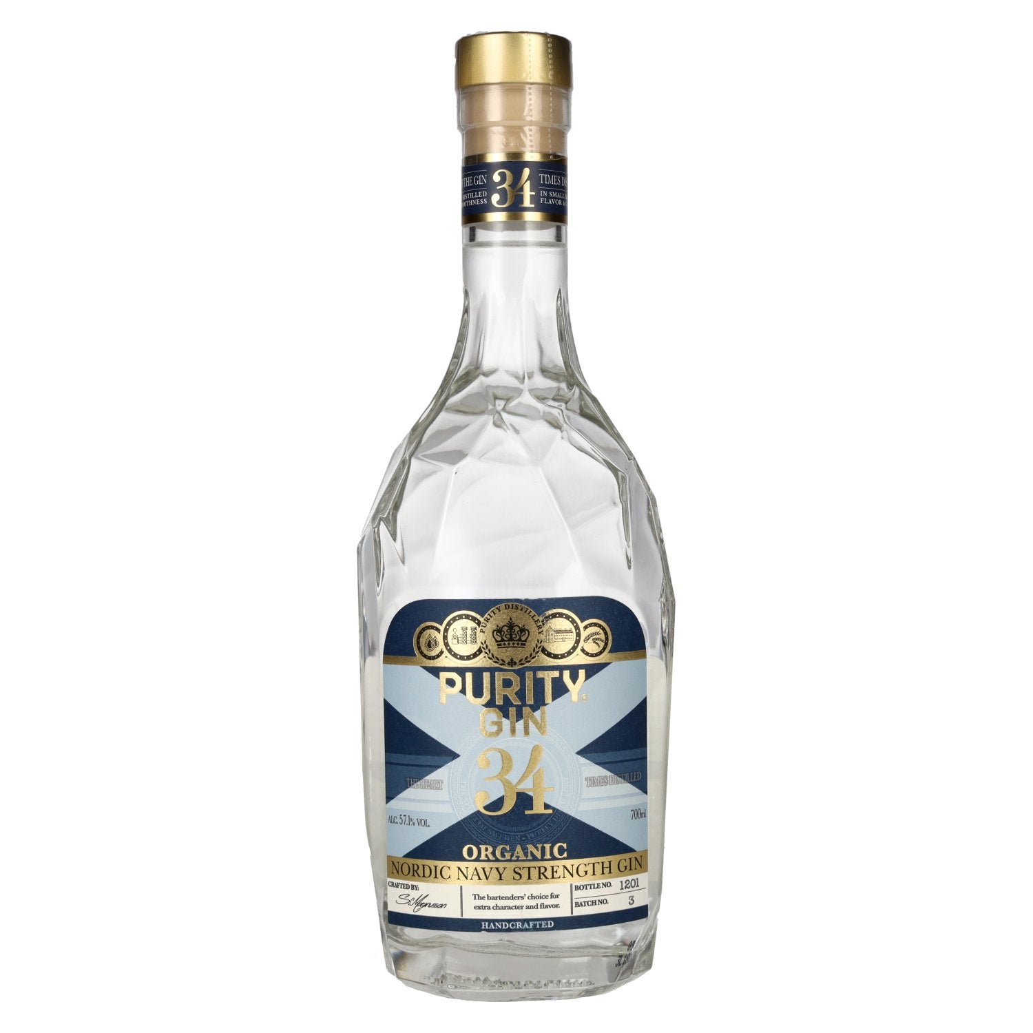Purity 34 CRAFT NORDIC NAVY STRENGTH Organic Gin 57,1% vol. 0,7l