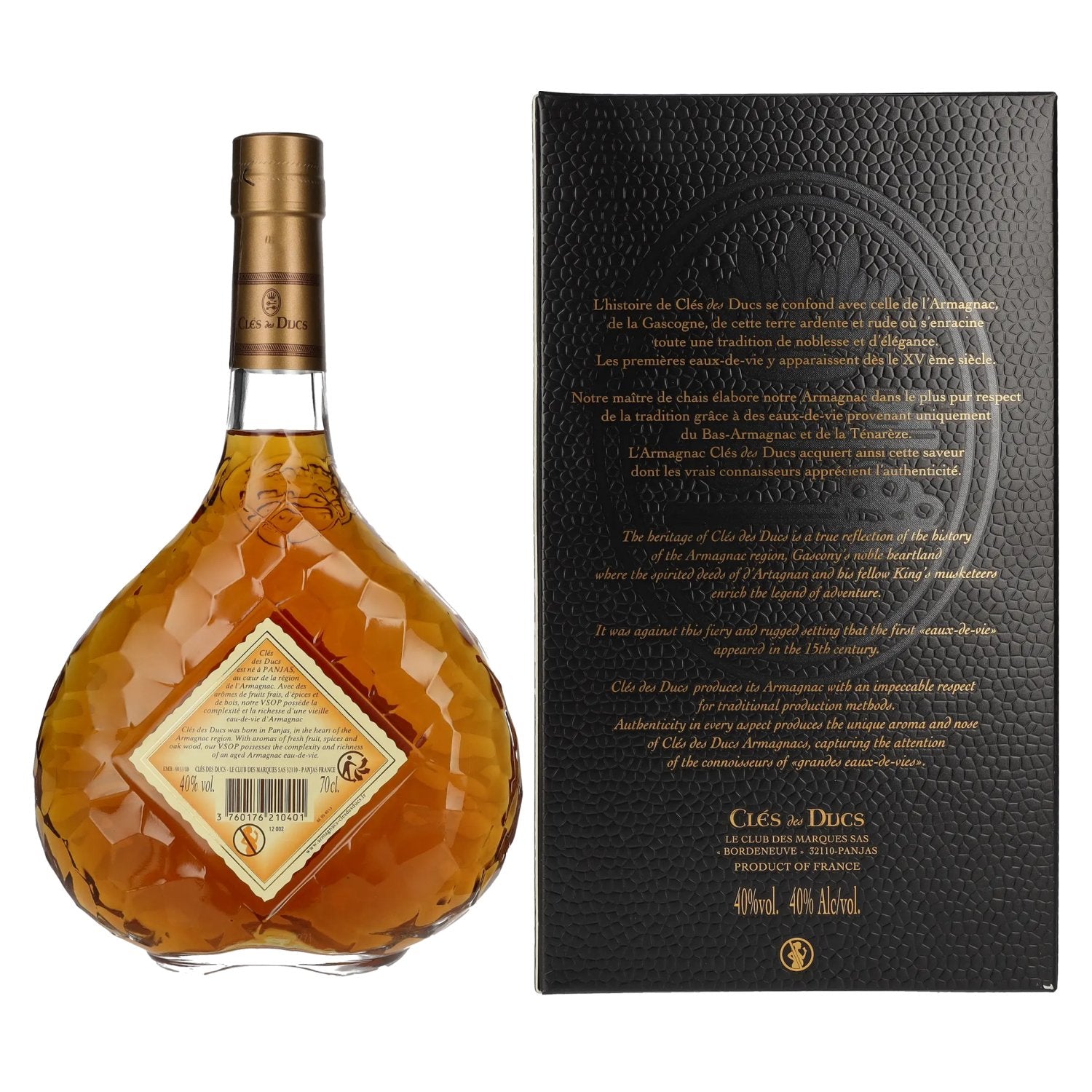 Clés des Ducs Vieil Armagnac V.S.O.P. 40% Vol. 0,7l in Geschenkbox