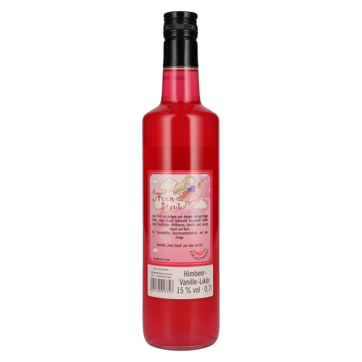 Krugmann FEEN STAUB Liqueur de framboise et de vanille 15% vol. 0,7l