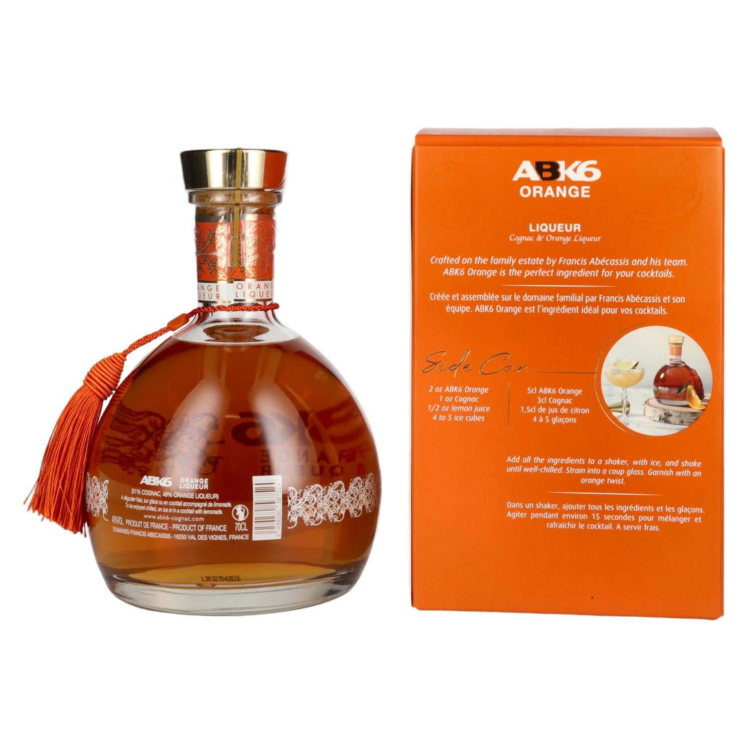 ABK6 Liqueur d'orange 40 % vol., 0,7 l, dans un coffret cadeau