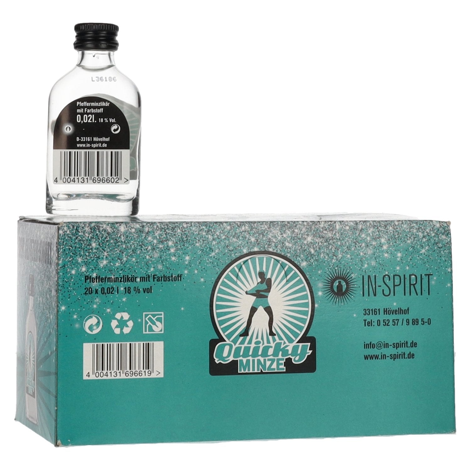 Quicky Minze Pfefferminzlikör 18% Vol. 20x0,02l