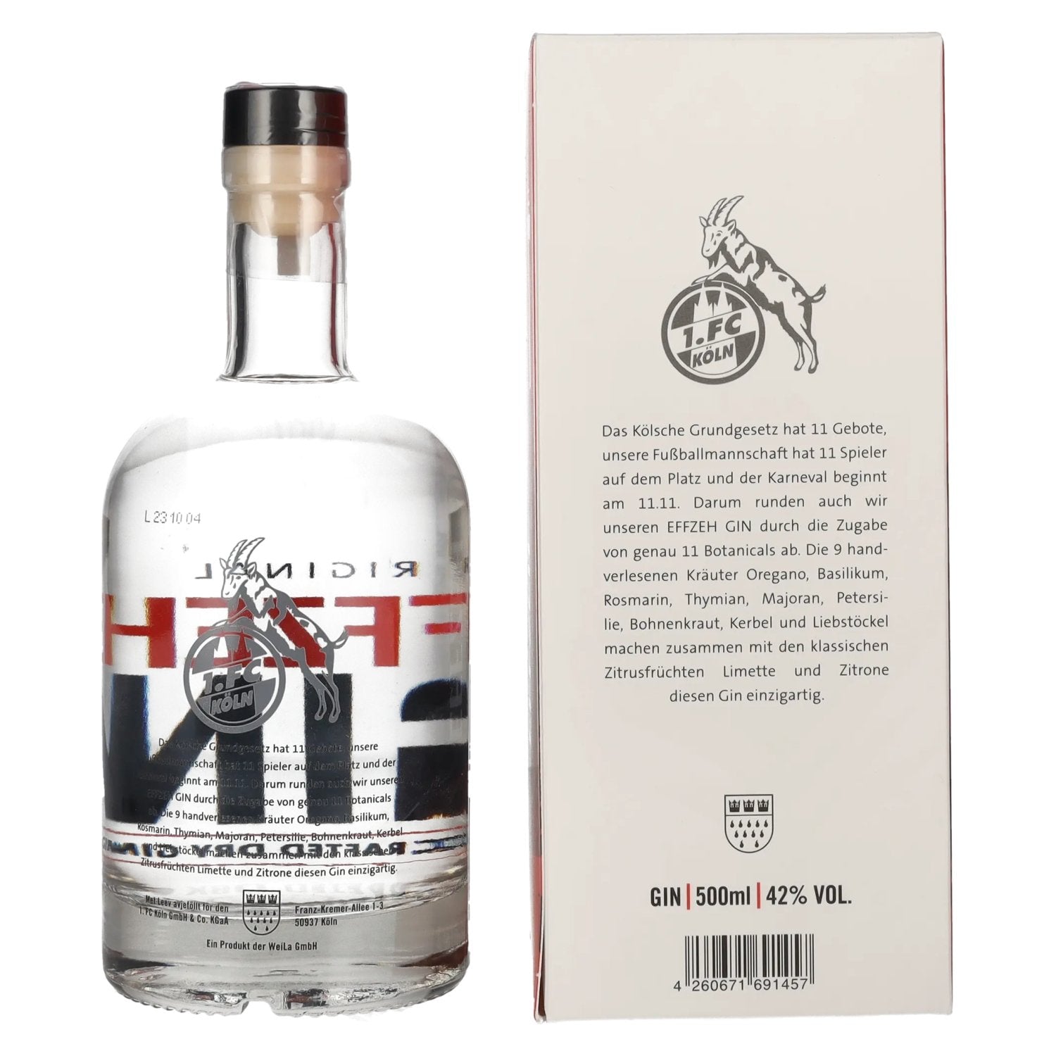 EFFZEH Original Handcrafted Dry Gin 42% Vol. 0,5l