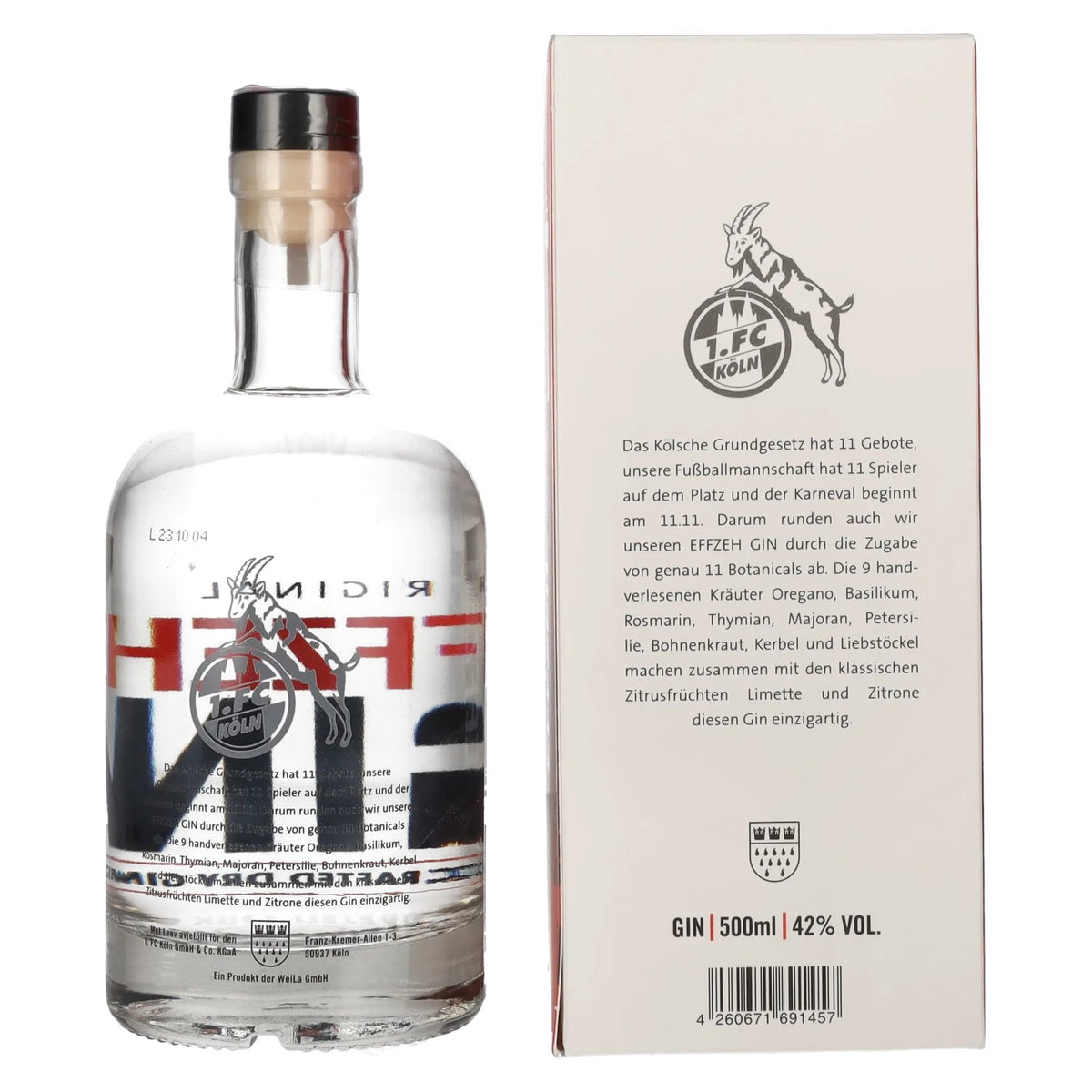 EFFZEH Original Handcrafted Dry Gin 42% Vol. 0,5l