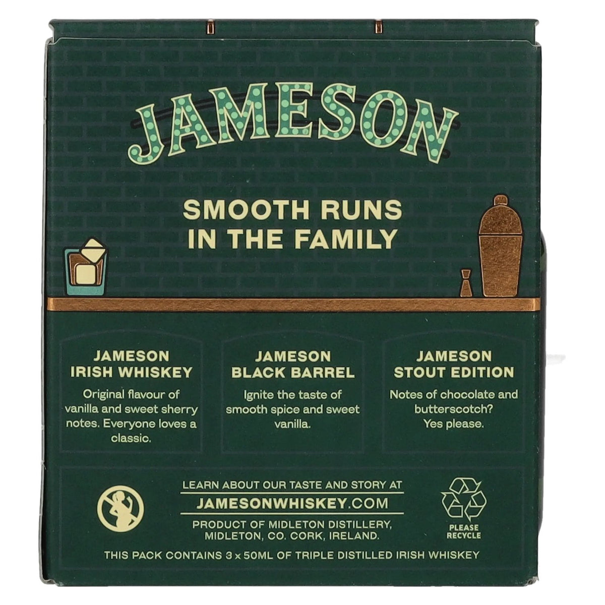 Jameson Irish Whiskey Tasting Set 40% Vol. 3x0,05l