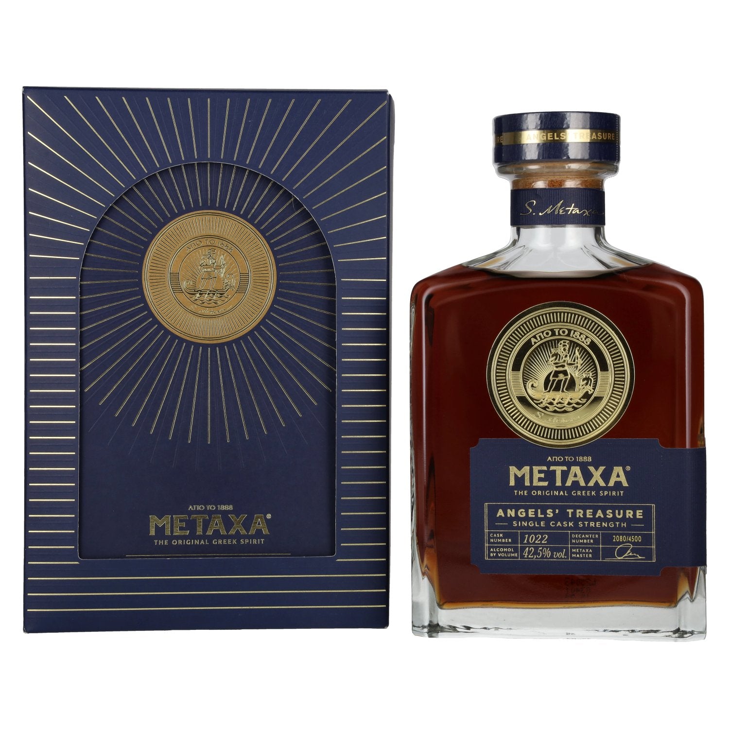 Metaxa Angels' Treasure Single Cask Strength 42,5% Vol. 0,7l in Geschenkbox