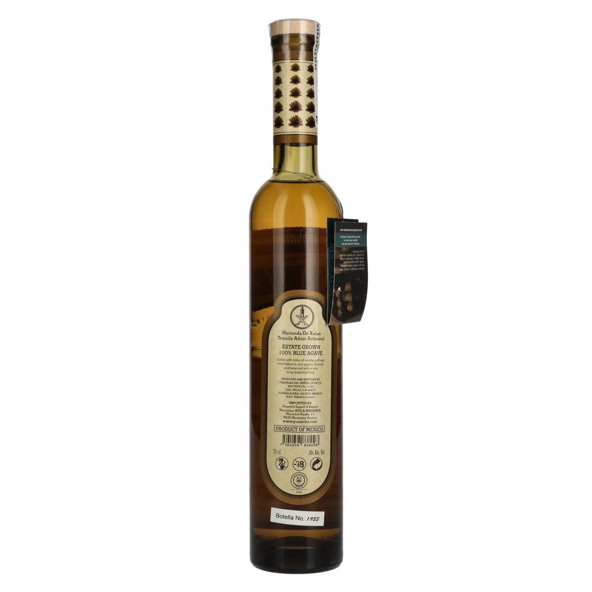 Hacienda De Xalpa Tequila Añejo 100% de Agave 38% vol. 0,7l