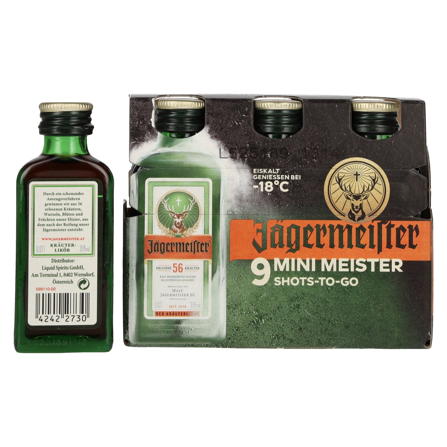 Jägermeister 9-JägerPack 35% vol. 9x0,02l
