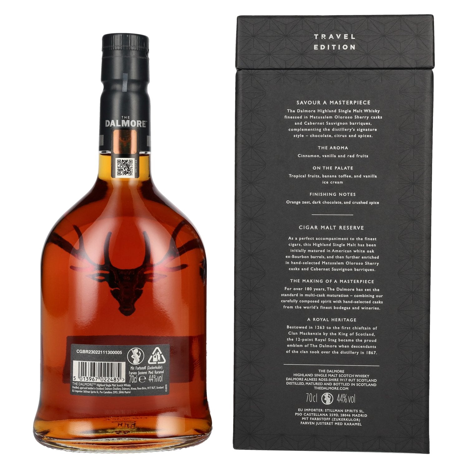 The Dalmore CIGAR MALT Reserve Highland Single Malt Scotch Whisky Travel Edition 44% Vol. 0,7l in Geschenkbox