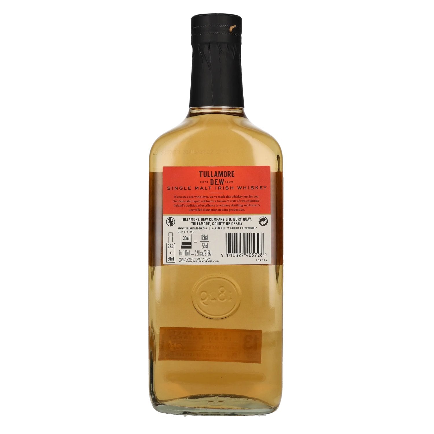 Tullamore D.E.W. ROUGE 13 Years Old Single Malt Irish Whiskey 40% Vol. 0,7l