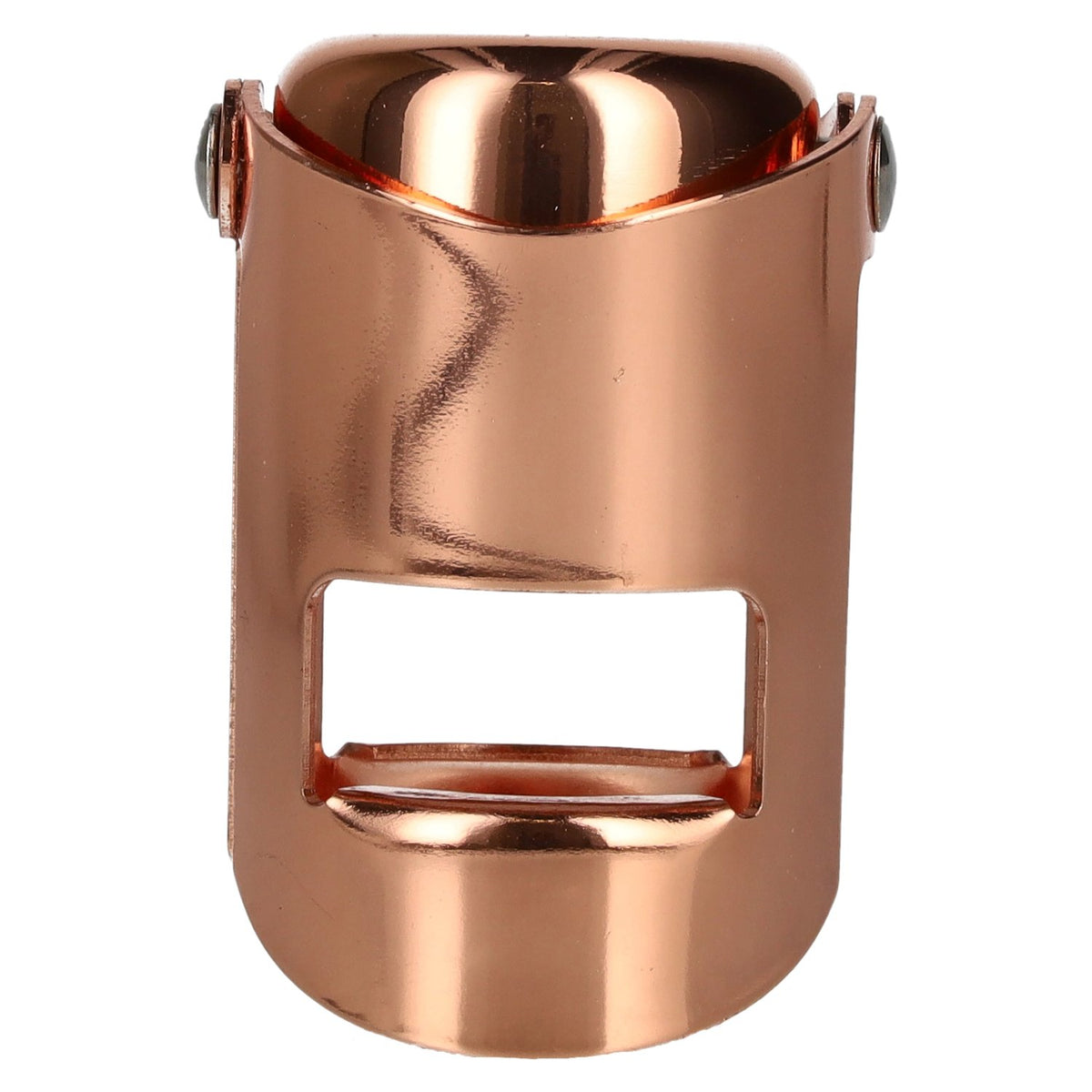 Copper champagne bottle stopper