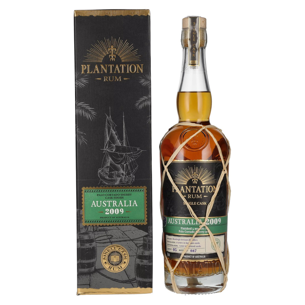 Plantation Rum AUSTRALIA Single Cask Sherry Palo Cortado Finish 2009 45,3% Vol. 0,7l in gift box