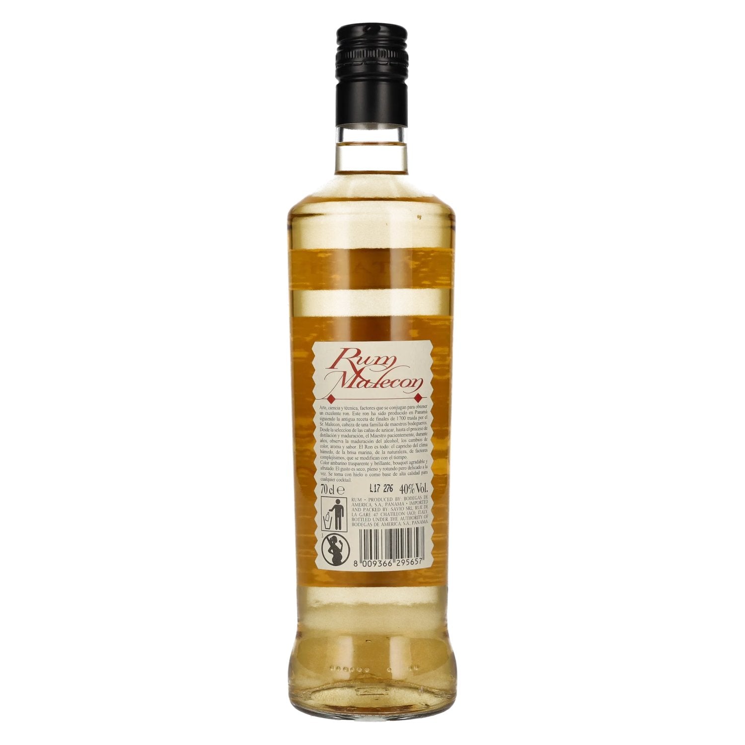 Rum Malecon Añejo 3 Años Carta Oro 40% Vol. 0,7l